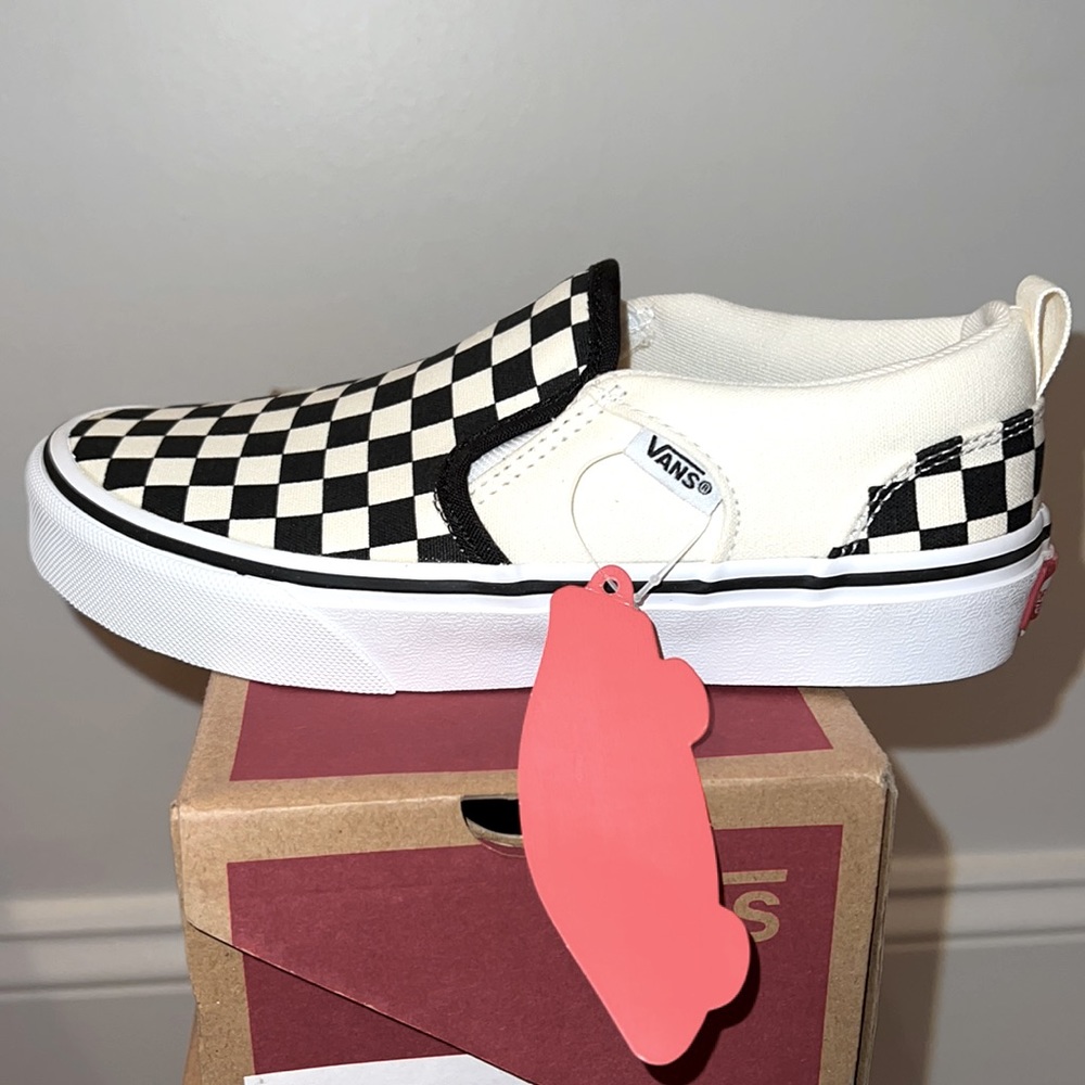 Checkered slip on Vans